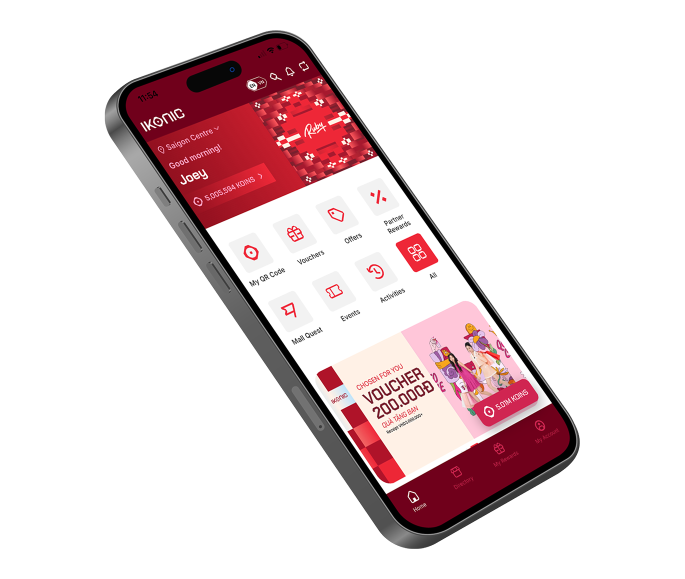 IKONIC app screen on a phone